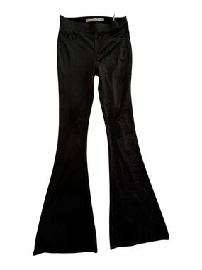 Chelsea & Violet Black Flared Velvet Pants Size 26 New with Tags